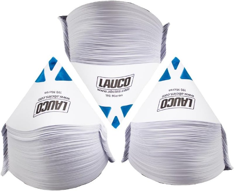 LAUCO 250 Pcs of Paint Strainer with Fine 190 Micron Filter Tips - Premium Pure Blue Ultra-Flow Blue Nylon Mesh, Paint Filters Cone Strainer for Automotive Spray Paint- Paint Filters Cone - Image 1
